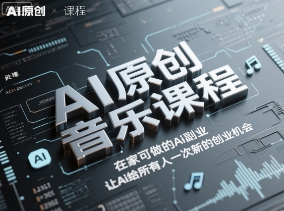 AI原创音乐课程，在家可做的Ai副业，让Ai给所有人一次新的创业机会-副业资源站