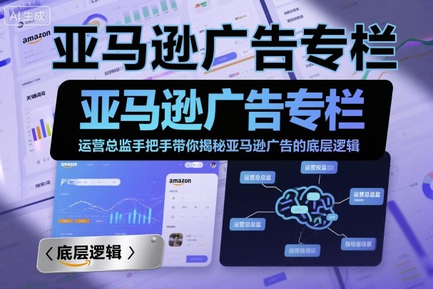 亚马逊广告专栏：运营总监手把手带你揭秘亚马逊广告的底层逻辑-副业资源站