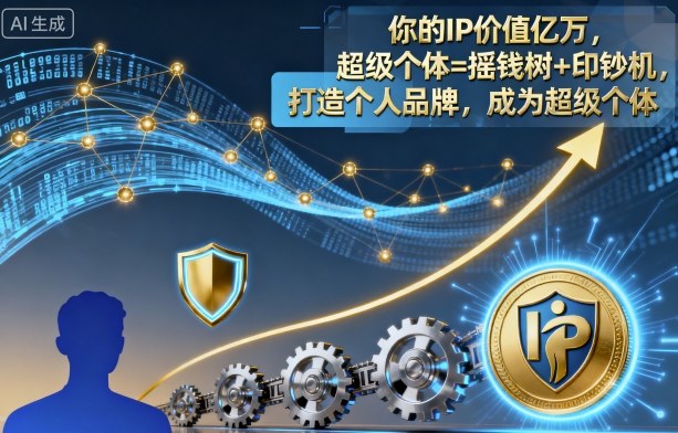 你的IP价值亿万，超级个体=摇钱树+印钞机，打造个人品牌，成为超级个体-副业资源站