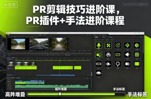 PR剪辑技巧进阶课,PR插件+手法进阶课程-副业资源站