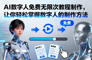 AI数字人免费无限次教程制作,让你轻松掌握数字人的制作方法-副业资源站
