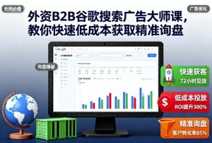 外资B2B谷歌搜索广告大师课，教你快速低成本获取精准询盘-副业资源站