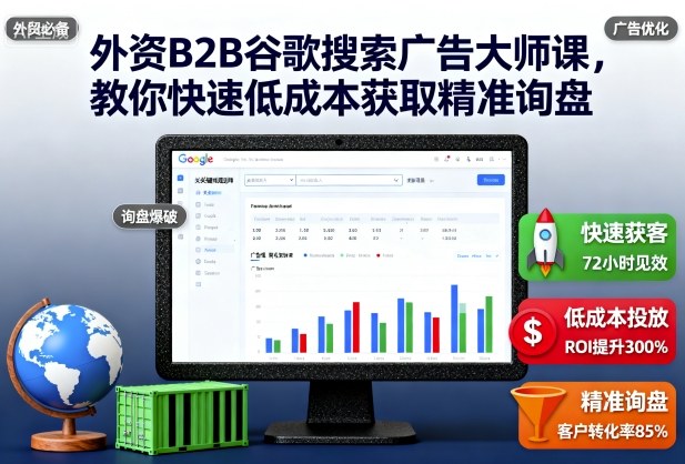 外资B2B谷歌搜索广告大师课，教你快速低成本获取精准询盘-副业资源站