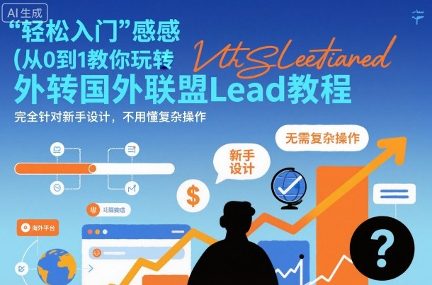 国外联盟賺美刀项目，从0到1教你玩转国外联盟Lead教程，纯新手可操作性100%-副业资源站
