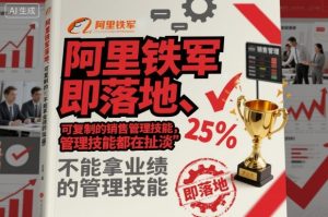 阿里铁军即落地、可复制的销售管理技能，不能拿业绩的管理技能都在扯淡-副业资源站