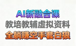 育儿教学教培新玩法，AI生成教学视频，市场大，操作简单，变现天花板非常高-副业资源站