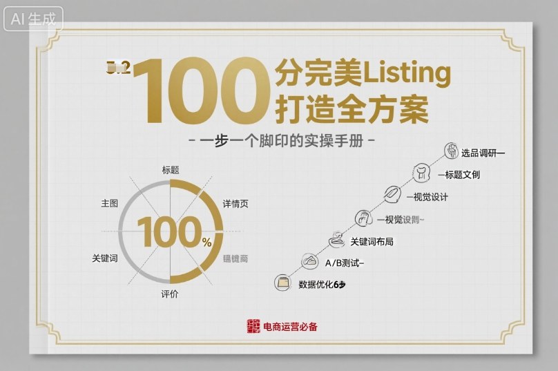 100分完美Listing打造全方案，想要完美listing必须是需要一步一个脚印的-副业资源站