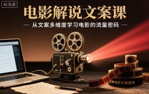 电影解说文案课，从文案多维度学习电影的流量密码-副业资源站