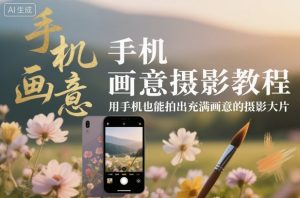 手机画意摄影教程，用手机也能拍出充满画意的摄影大片-副业资源站