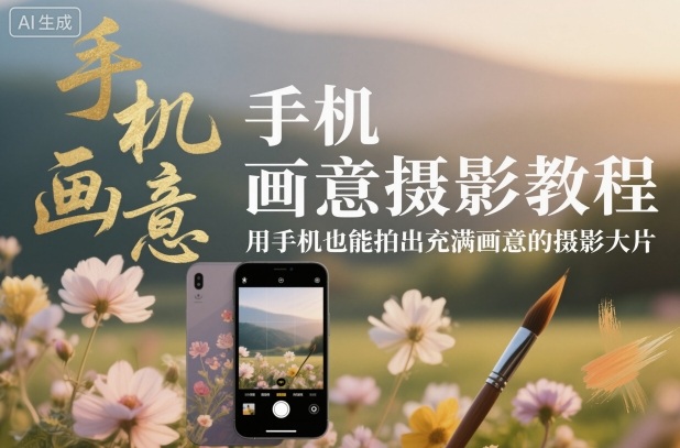 手机画意摄影教程，用手机也能拍出充满画意的摄影大片-副业资源站