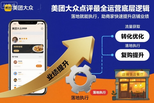 美团大众点评最全运营底层逻辑，落地就能执行，助商家快速提升店铺业绩-副业资源站