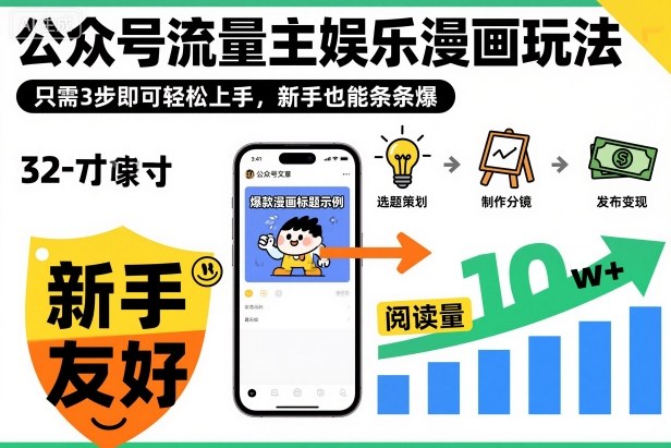 ‍‬⁢‍⁡‍‍⁡​⁣⁤‍‬⁡⁣⁢​⁣‍⁣‌‌⁢​⁡⁡‌​⁢⁣⁢​⁢‌​⁣‬​⁣‬‬⁣⁢​⁢⁣公众号流量主娱乐漫画玩法，只需3步即可轻松上手，新手也能条条爆-副业资源站