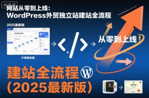 网站从零到上线：WordPress外贸独立站建站全流程（2025最新版）-副业资源站