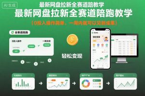 最新网盘拉新全赛道陪跑教学，0投入操作简单，一周内就可以见到成果-副业资源站