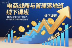 电商战略与管理落地班线下课，教你公司如何从小做到大，如何实现业绩和利润倍增【录音】-副业资源站