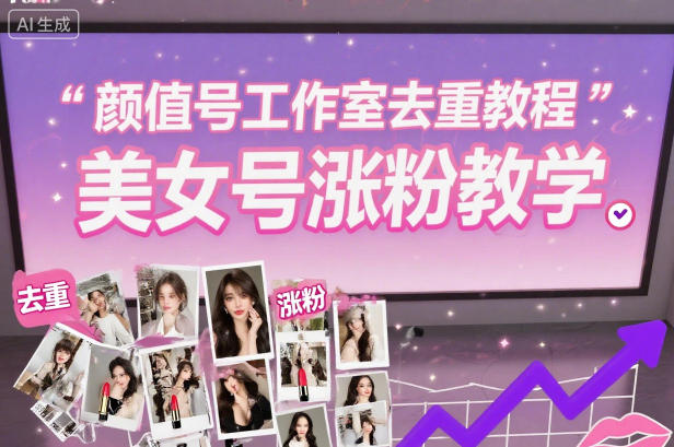 颜值号工作室去重教程，美女号涨粉教学-副业资源站