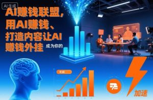 AI賺钱联盟，用AI賺钱、打造内容让AI成为你的賺钱外挂-副业资源站