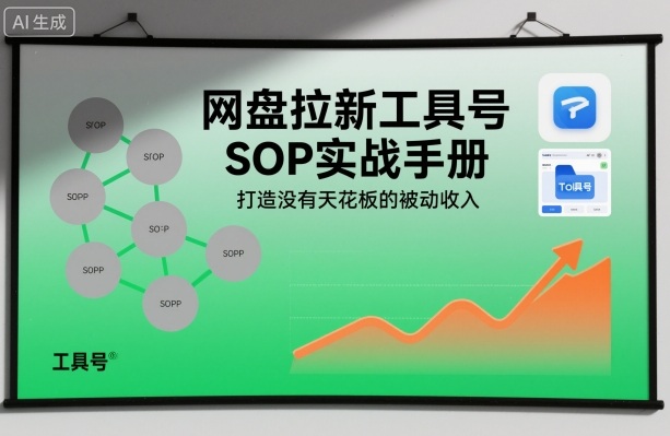 网盘拉新工具号SOP实战手册，打造没有天花板的被动收入-副业资源站