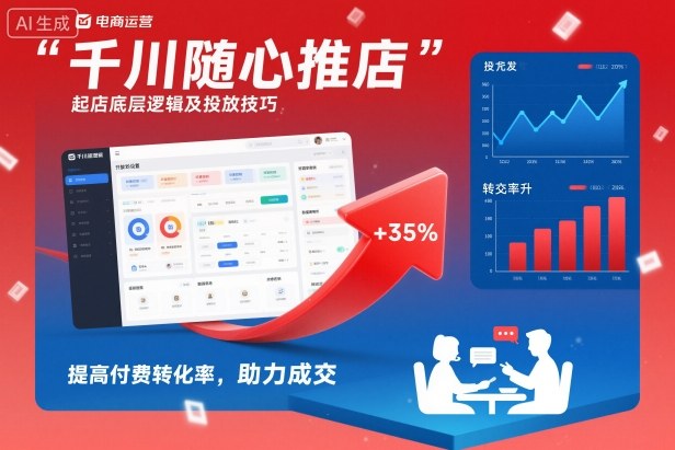千川随心推起店底层逻辑及投放技巧，提高付费转化率，助力成交-副业资源站