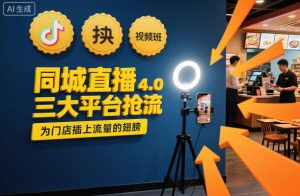 同城直播实操班4.0，三大平台抢流，为门店插上流量的翅膀-副业资源站