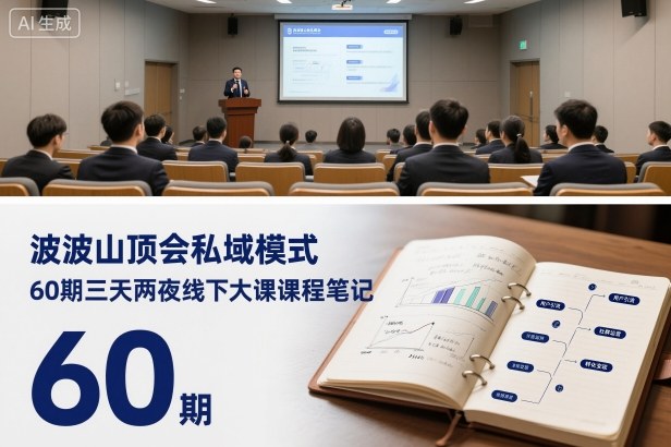 波波山顶会私域模式60期三天两夜线下大课课程笔记（文档）-副业资源站