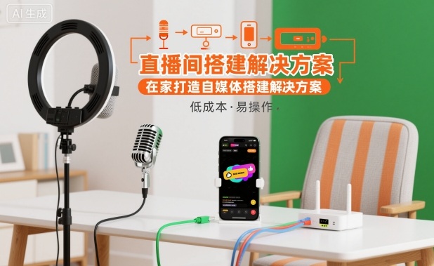 直播间搭建解决方案，在家打造自媒体搭建解决方案-副业资源站
