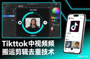 Tiktok中视频纯搬运剪辑去重技术，外来技术，自行测试-副业资源站