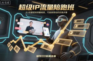 超级IP流量陪跑班，大V流量密码倾囊相授，可直接落地的实操步骤-副业资源站