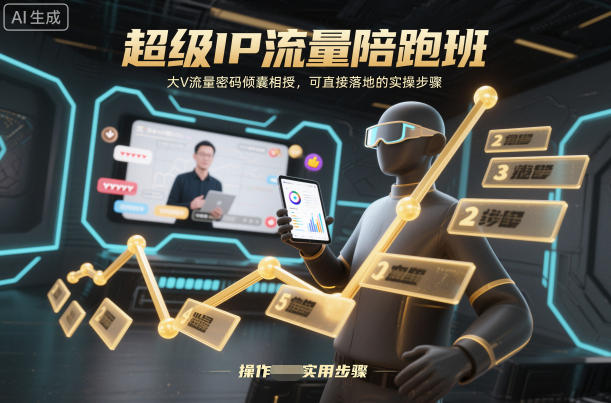 超级IP流量陪跑班，大V流量密码倾囊相授，可直接落地的实操步骤-副业资源站