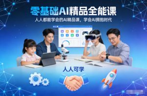 零基础AI精品全能课,人人都能学会的AI精品课,学会AI拥抱时代-副业资源站