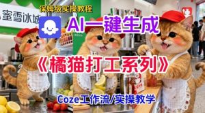 Coze扣子工作流一键生成胖橘猫打工短视频,保姆级实操搭建教学-副业资源站
