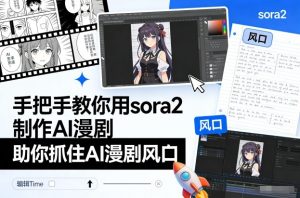 手把手教你用sora2制作AI漫剧,助你抓住AI漫剧风口-副业资源站