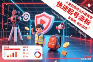 儿童防拐安全科普知识视频制作教学，快速起号涨粉，容易爆，轻松变现-副业资源站