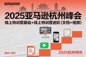 2025亚马逊杭州峰会,线上特训营基础+线上特训营进阶(文档+视频)-副业资源站