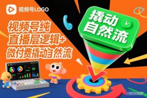 视频号纯直播底层逻辑+微付费撬动自然流-副业资源站