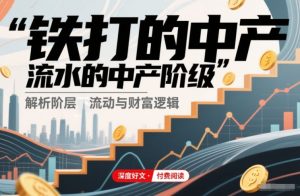 付费文章：铁打的中产，流水的中产阶级-副业资源站