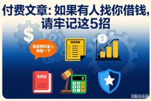 付费文章：如果有人找你借钱，请牢记这5招-副业资源站