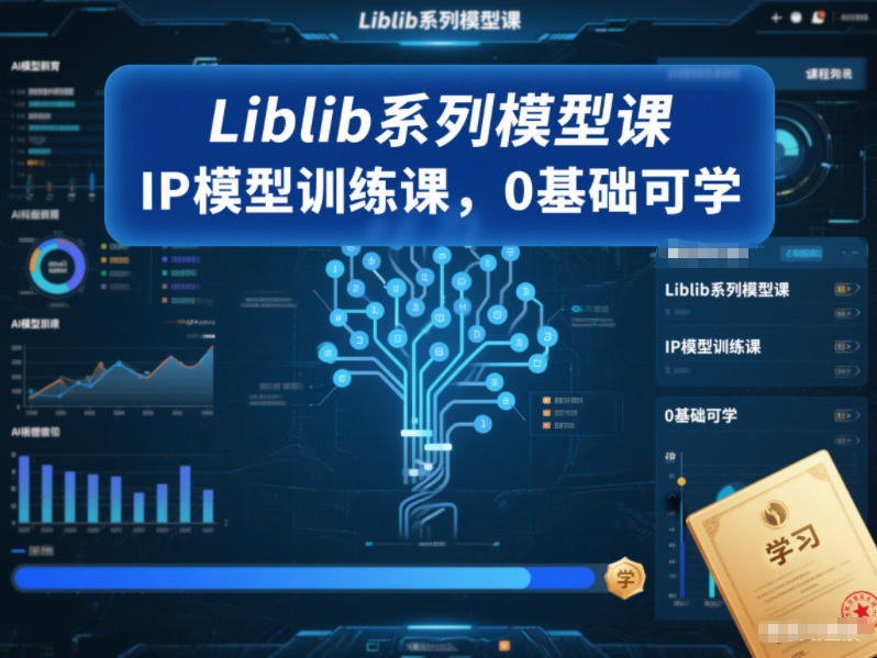 Liblib系列模型课，IP模型训练课，0基础可学-副业资源站