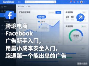 跨境电商Facebook广告新手入门，用最小成本安全入门，跑通第一个能出单的广告-副业资源站