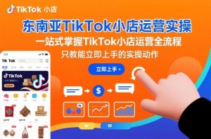 东南亚TikTok小店运营实操，一站式掌握TikTok小店运营全流程，只教能立即上手的实操动作-副业资源站