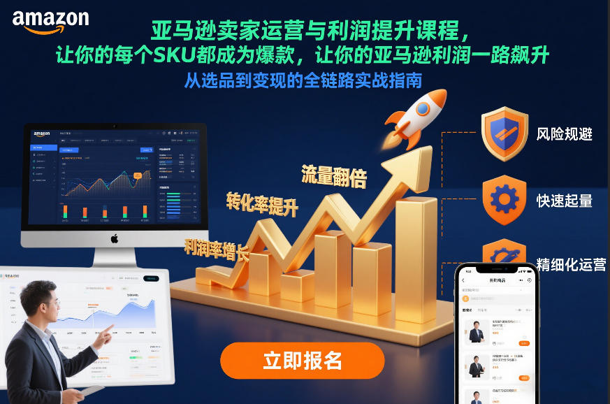 亚马逊卖家运营与利润提升课程，让你的每个SKU都成为爆款，让你的亚马逊利润一路飙升（更新12月）-副业资源站