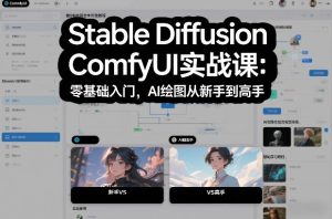 Stable Diffusion ComfyUI实战课：零基础入门，AI绘图从新手到高手-副业资源站