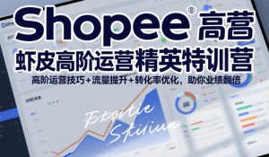 Shopee虾皮高阶运营精英特训营，高阶运营技巧+流量提升+转化率优化，助你业绩翻倍-副业资源站