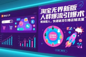 淘宝无界新版人群爆流引爆术，精准圈人，快速破流引爆店铺流量-副业资源站