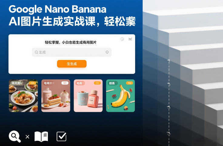 Google Nano Banana AI图片生成实战课，轻松掌握，小白也能生成商用图片-副业资源站