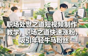 职场处世之道短视频制作教学，职场之道快速涨粉，吸引年轻牛马粉丝-副业资源站