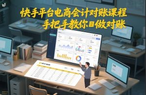 快手平台电商会计对账课程，手把手教你做对账-副业资源站