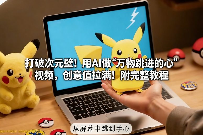 打破次元壁！用AI做【万物跳进手心】视频，创意值拉满！附完整教程-副业资源站