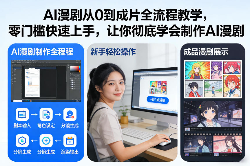 AI漫剧从0到成片全流程教学，零门槛快速上手，让你彻底学会制作AI漫剧【保姆级教程】-副业资源站