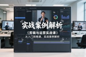 剪辑与运营实战课，从入门到精通，实战案例解析（更新2026）-副业资源站